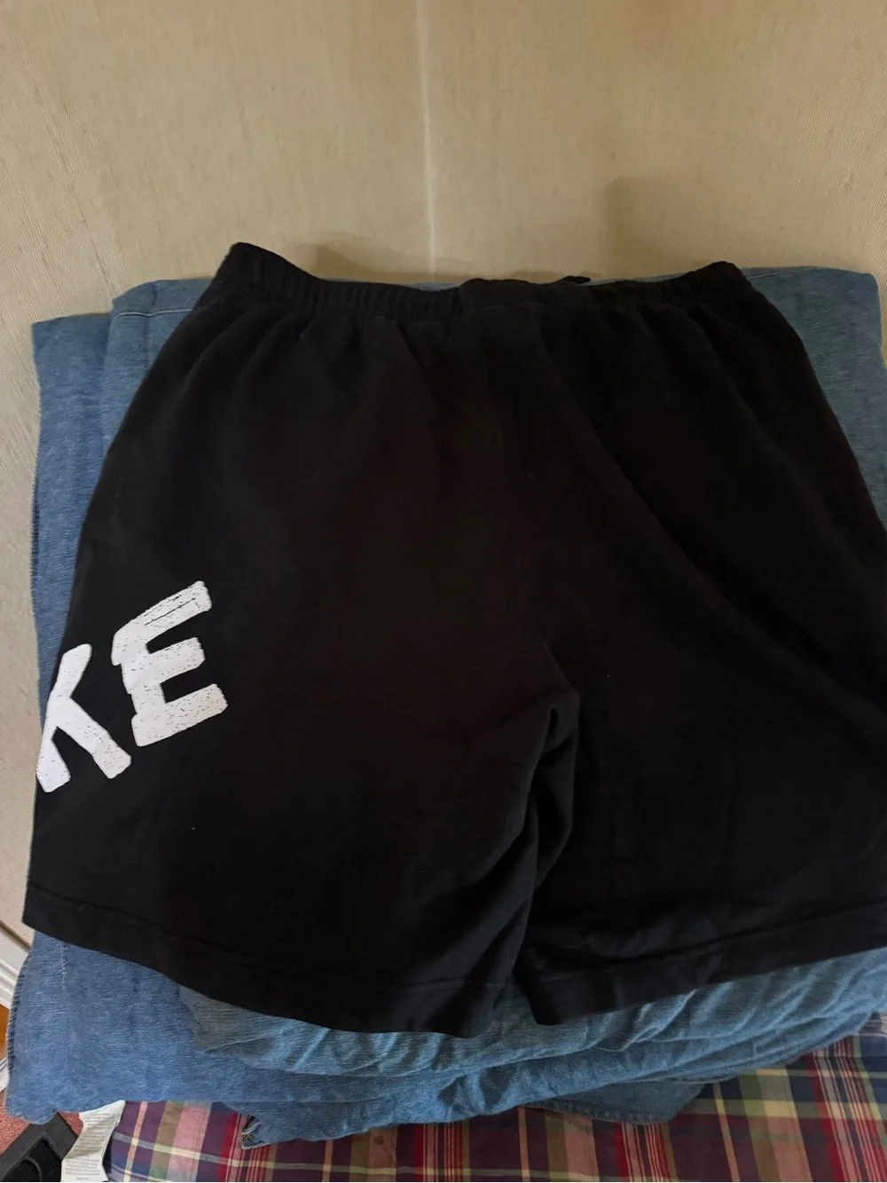 Nike Black Men’s Athletic Shorts with White Logo